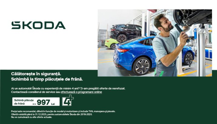 Oferta schimb placute Skoda