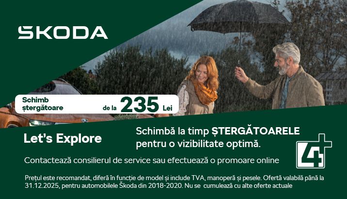 OFERTĂ ȘTERGĂTOARE 4+ SKODA